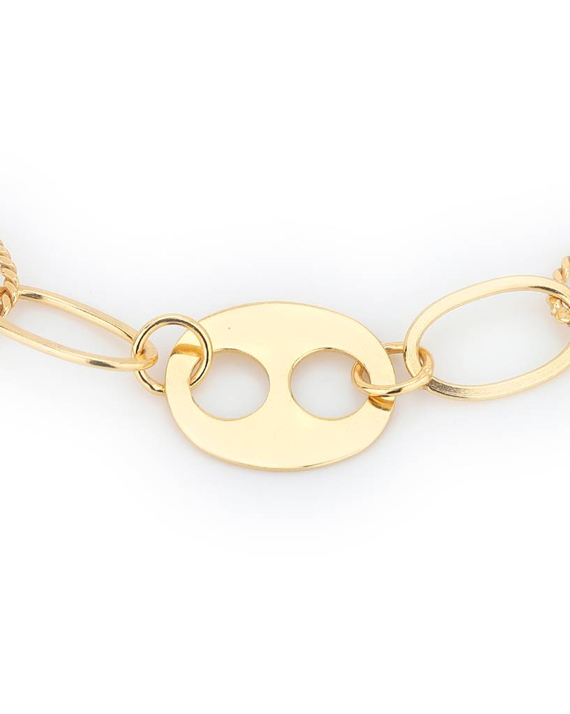 Carlton London Gold-Plated Link Bracelet : SB1020B