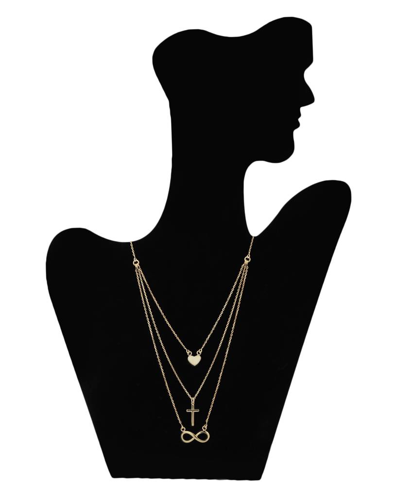Carlton London Gold-Plated Layered Necklace : SB118928N