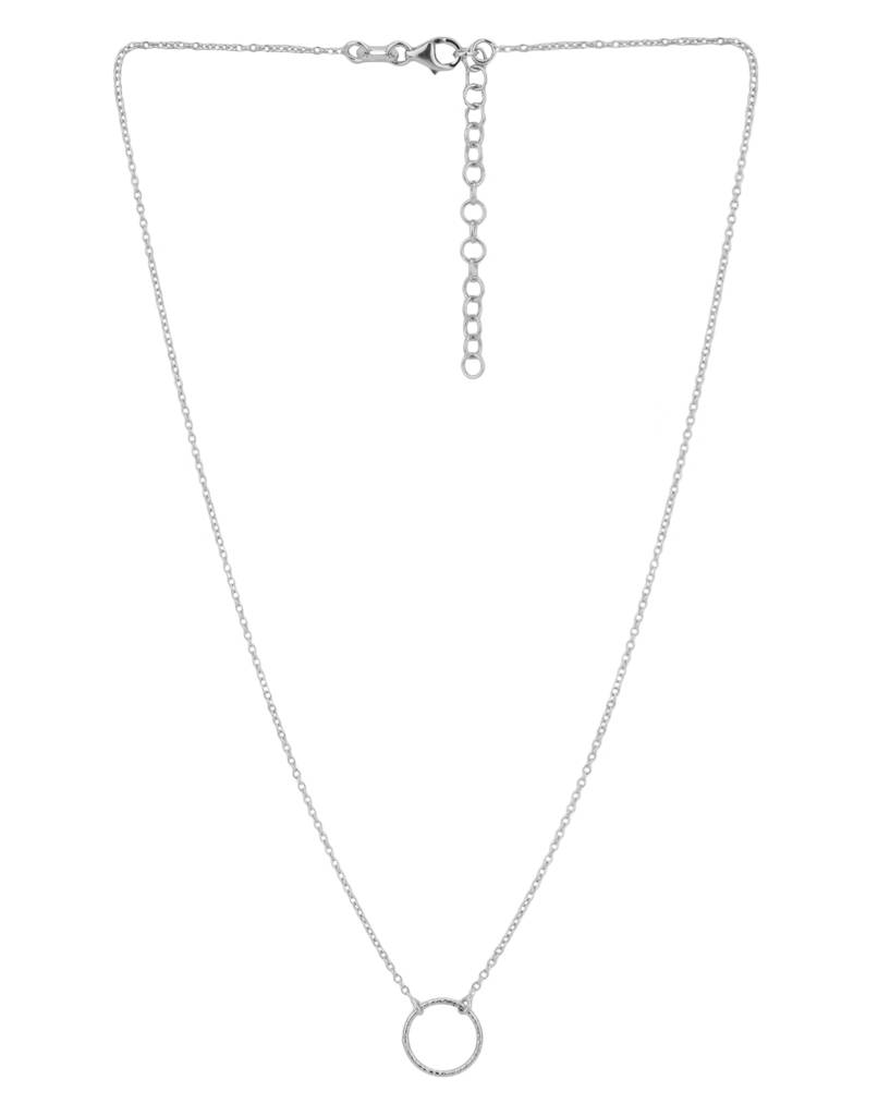 Silver-Toned Rhodium Plated Necklace : SB121246N