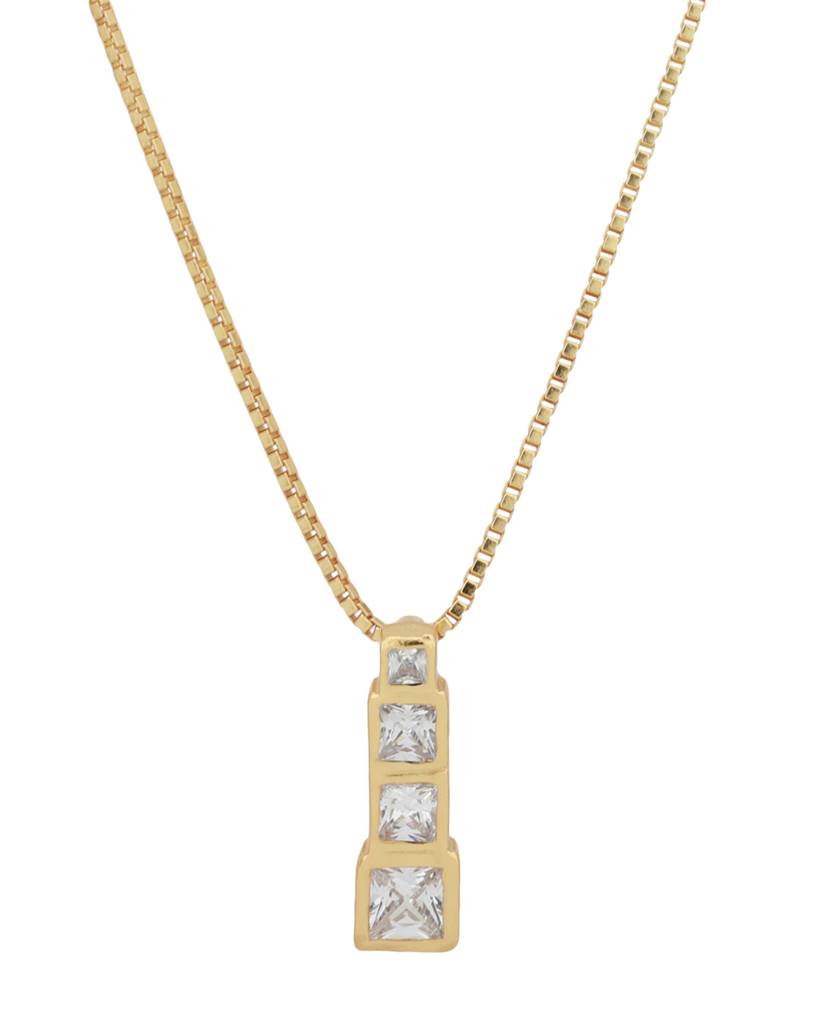 Carlton London Gold-Plated Cz-Studded Necklace : SB121763N