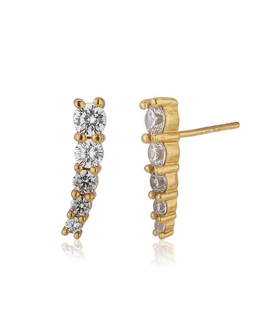 Carlton London Gold-Plated Cz-Studded Jewellery Set : SB121769NE