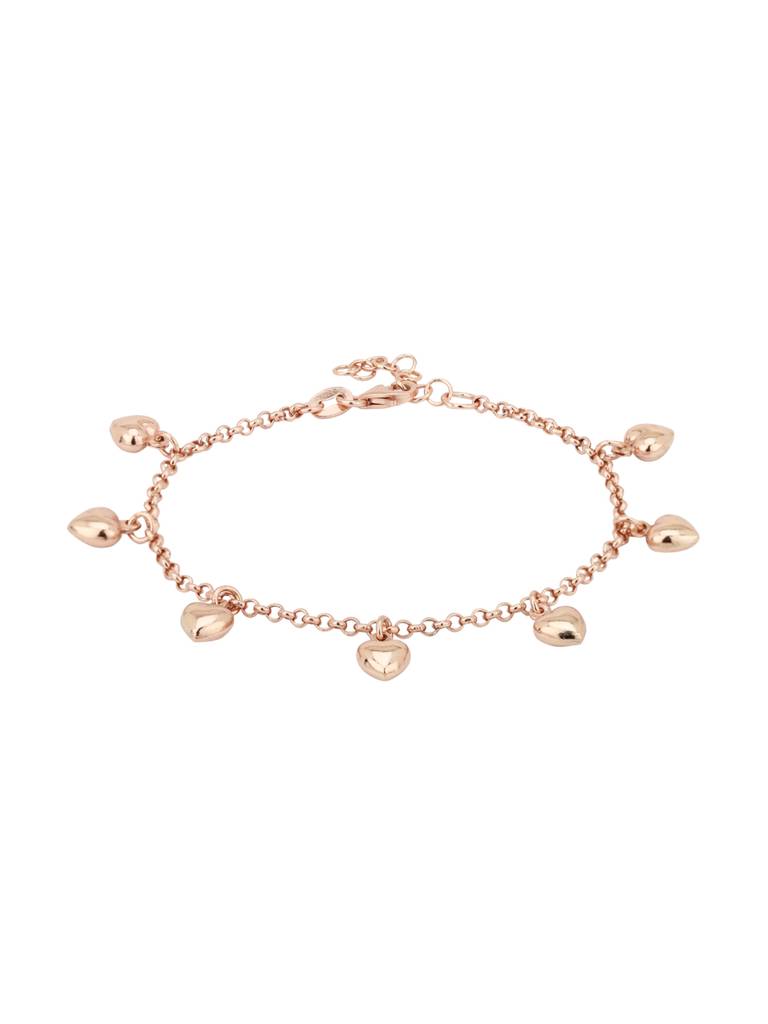 Carlton London Rose Gold-Plated Charm Bracelet : SB1486B-B