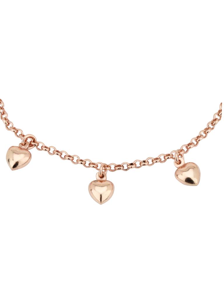 Carlton London Rose Gold-Plated Charm Bracelet : SB1486B-B