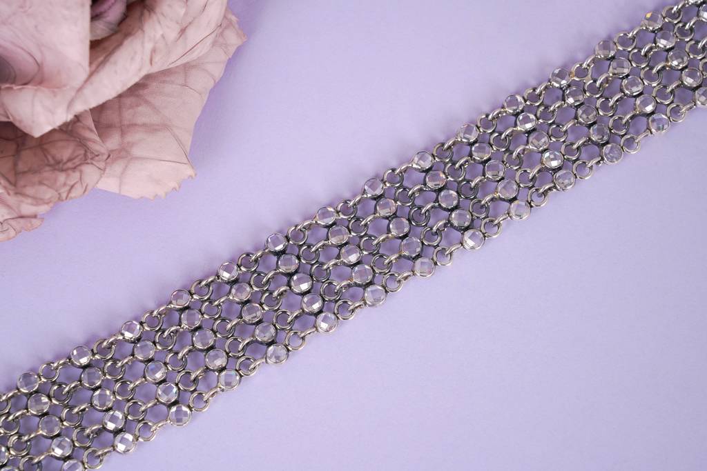 925 Sterling Silver Essence Fine Scintillating Timeless Choker : SN108-1