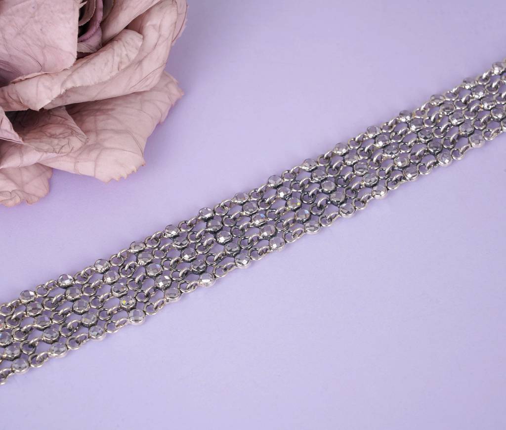 925 Sterling Silver Essence Fine Scintillating Timeless Choker : SN108-1