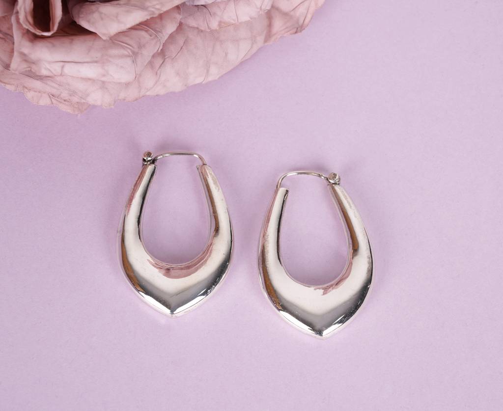 925 Sterling Silver Fine Classic Hoops : SE1642