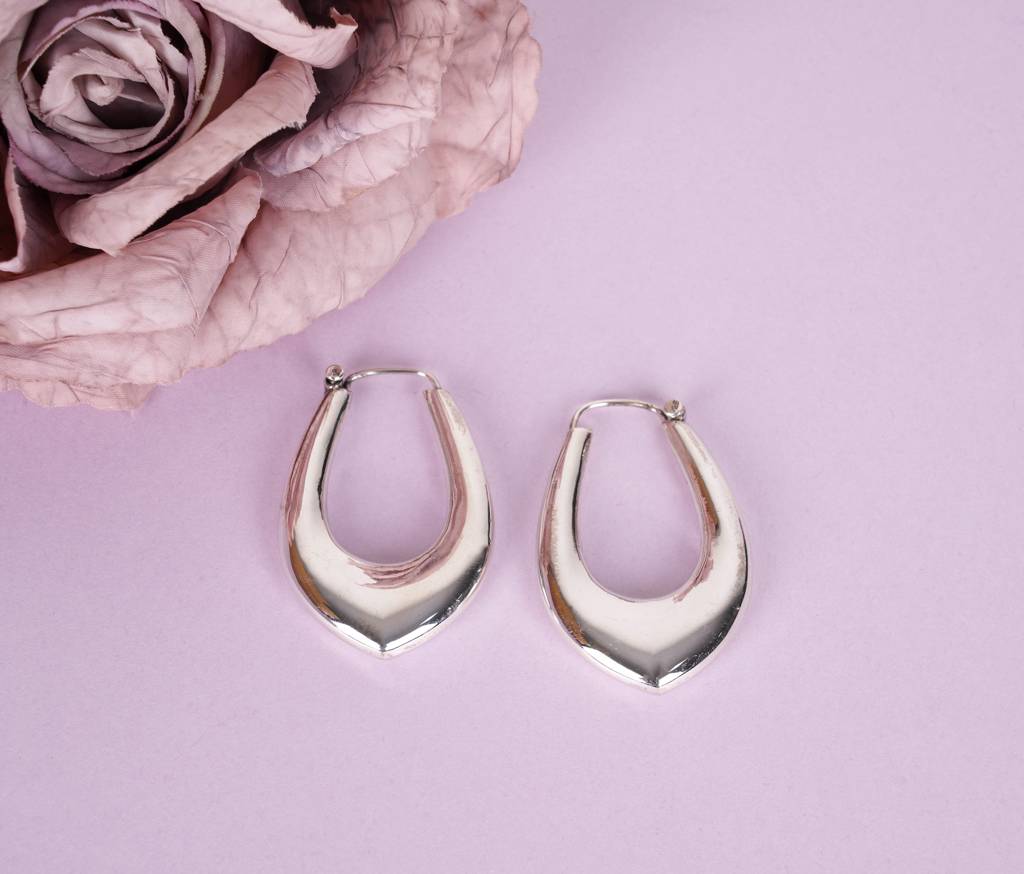 925 Sterling Silver Fine Classic Hoops : SE1642