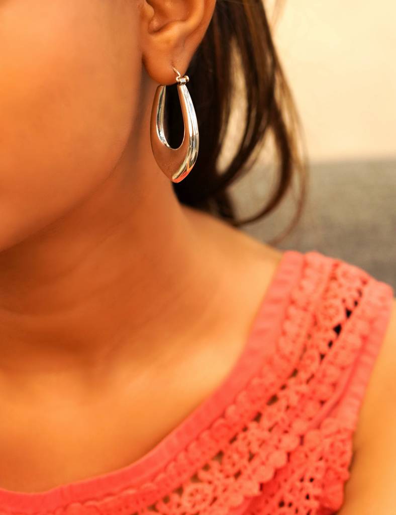 925 Sterling Silver Fine Classic Hoops : SE1642