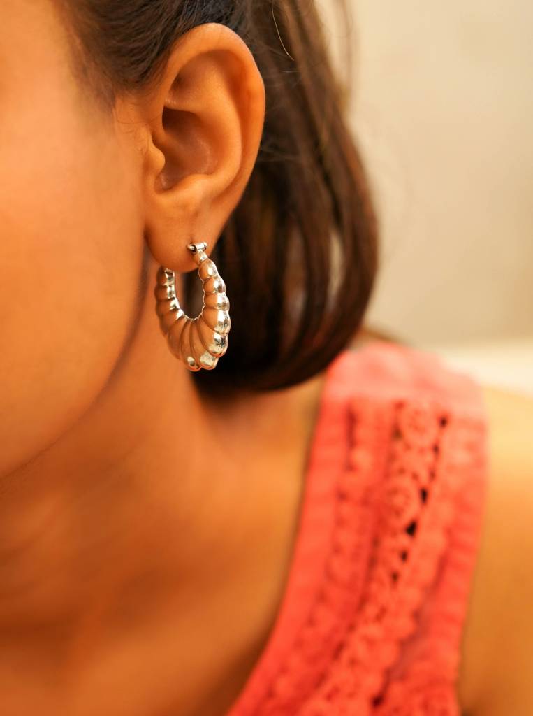 925 Sterling Silver Fine Graded Hoops : SE1643