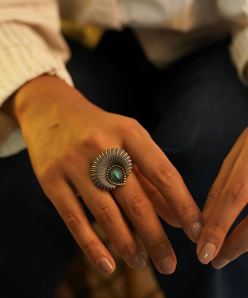 925 Sterling Silver Intricate Sea Shell Ring : SR2039