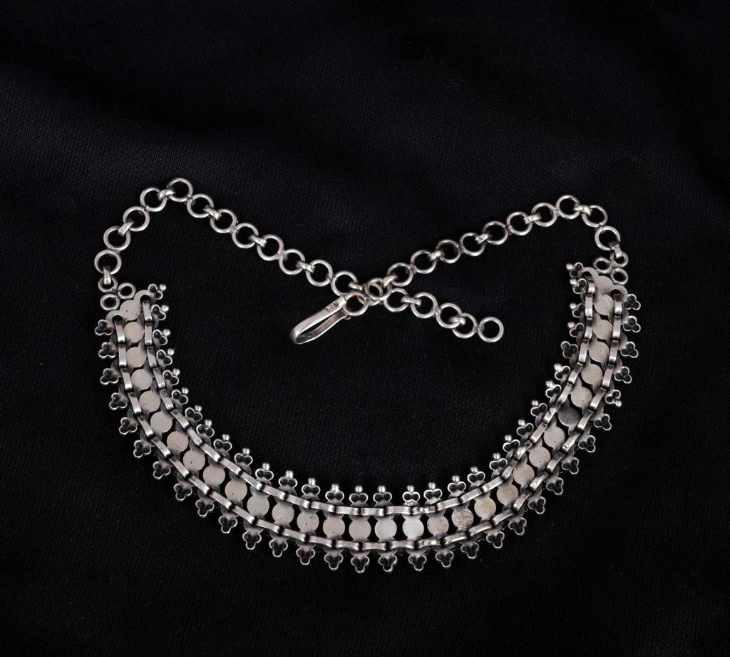 925 Sterling Silver Moh Intricate Sadabahaar Choker : SN114