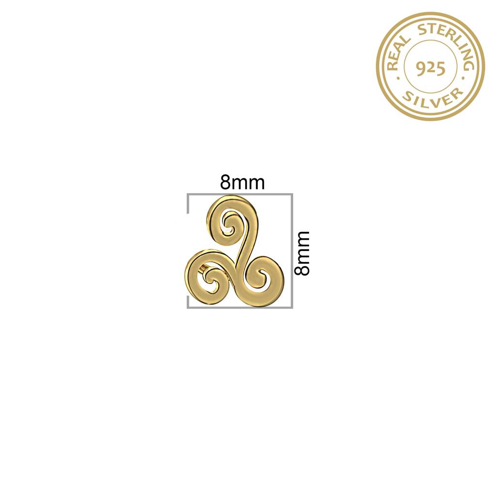 Triskelion Symbol Theme Nose Pin : ZLNSP-1012
