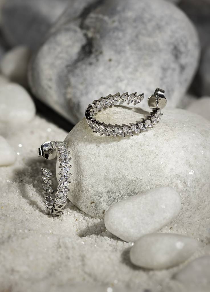 Marquise Diamantine Hoop Earrings : SE-033