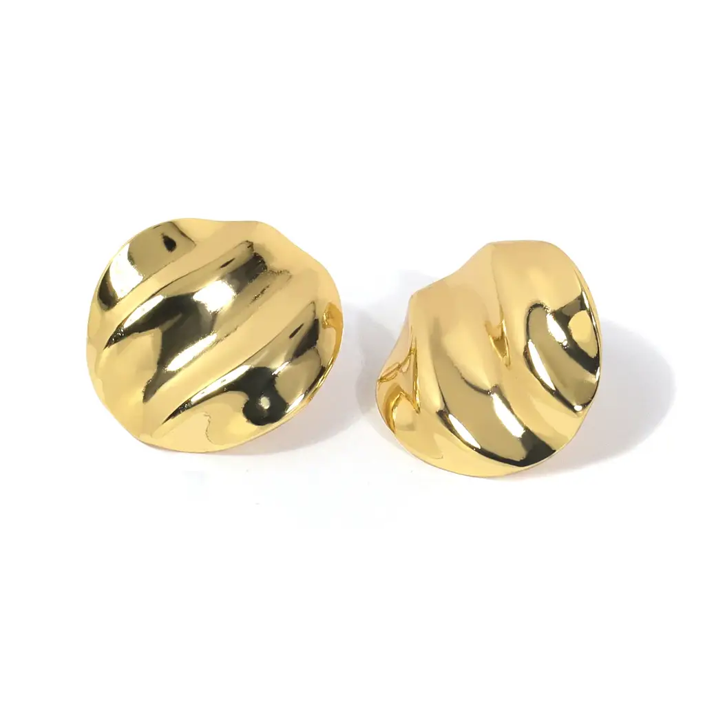 Round Big Stud Earrings : SEG001