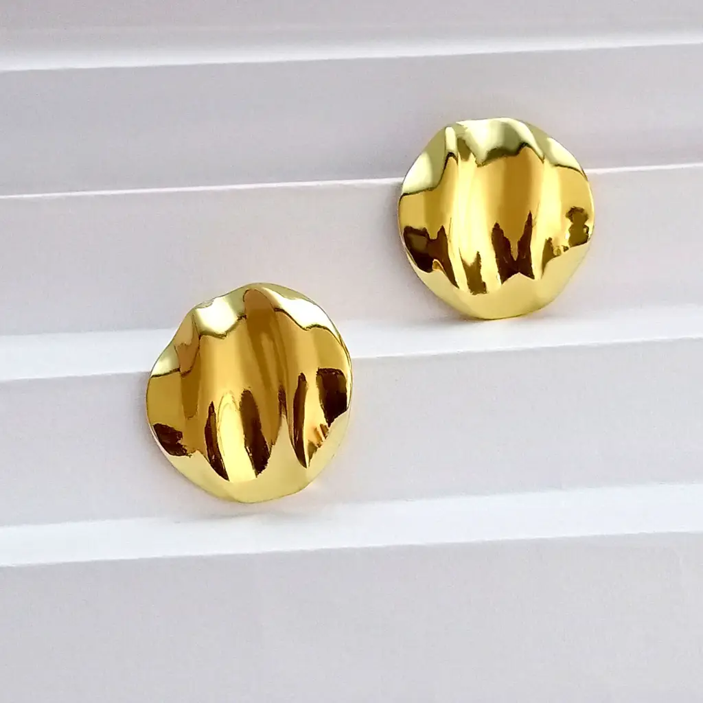 Round Big Stud Earrings : SEG001
