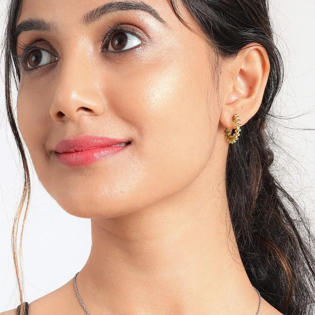 Polka Dot Hoop Earrings : SEG006