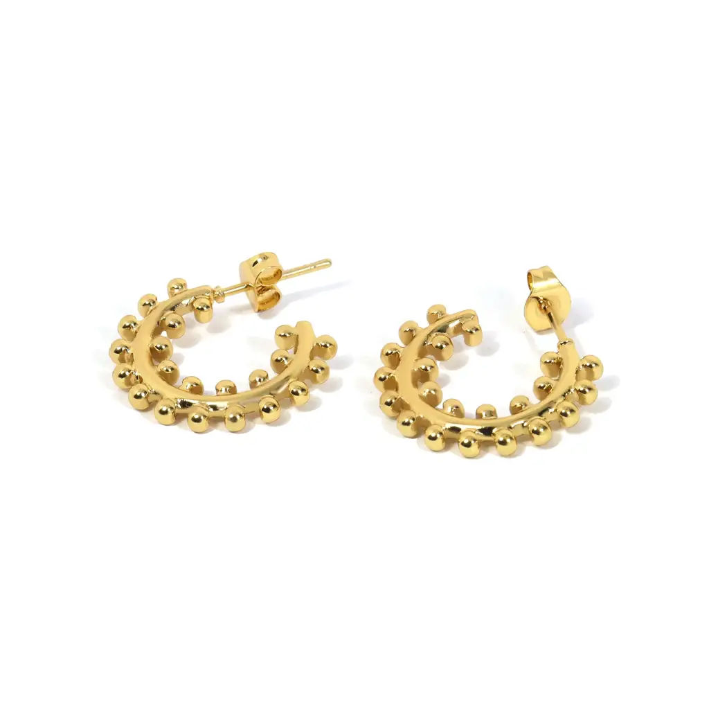 Polka Dot Hoop Earrings : SEG006