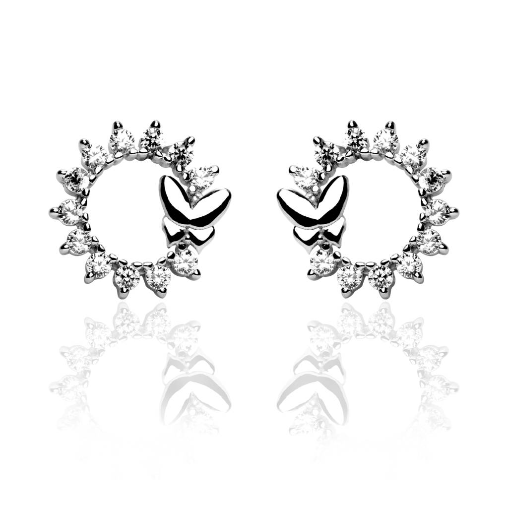 925 Sterling Silver Ring Of Life Stud Earrings : AVER10009