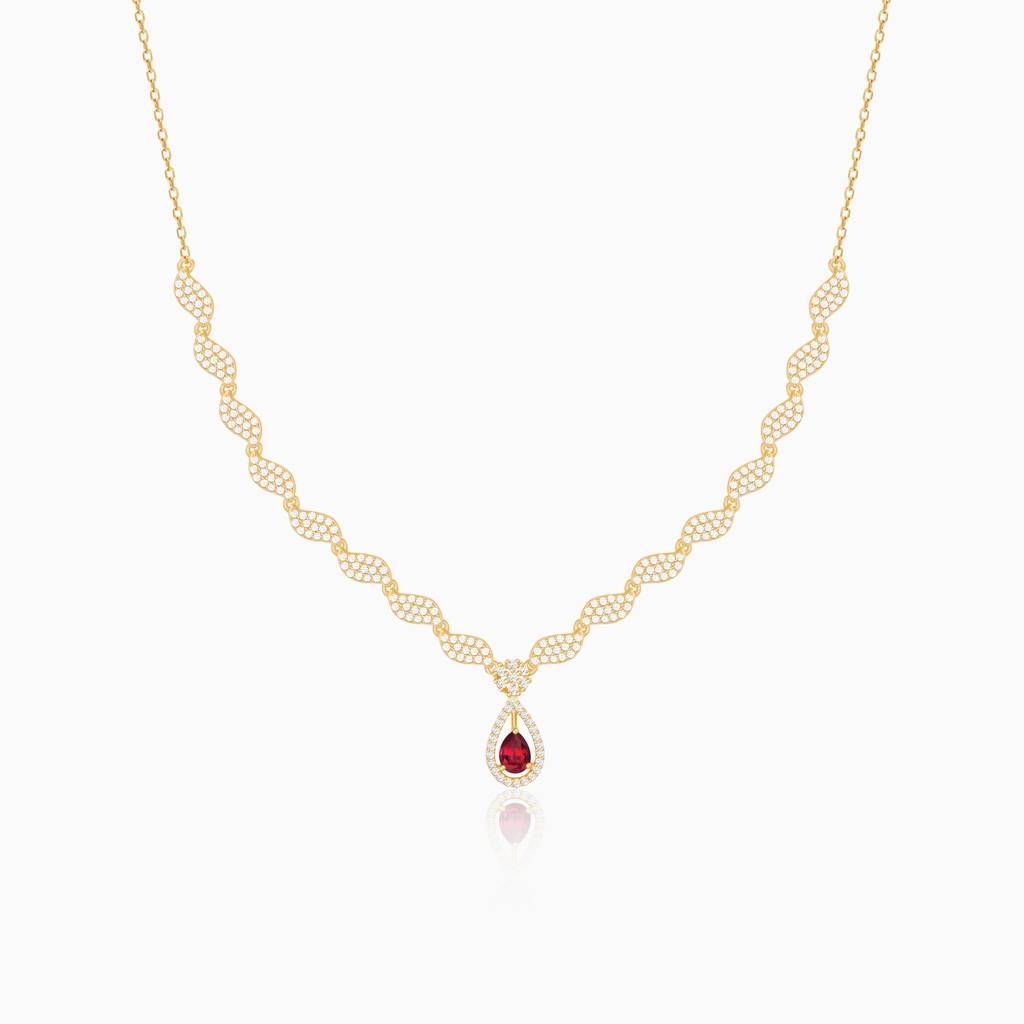 Golden Cherry Pink Necklace : PD0517