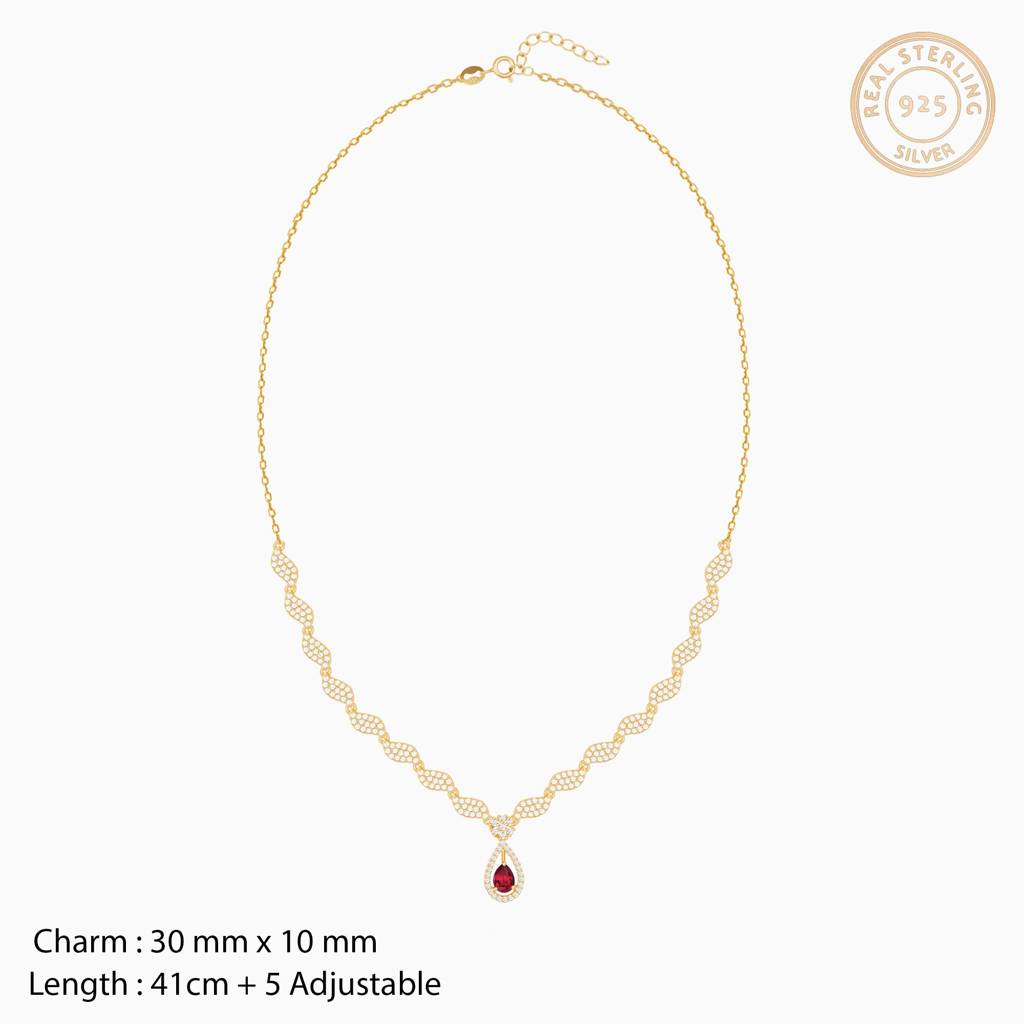 Golden Cherry Pink Necklace : PD0517