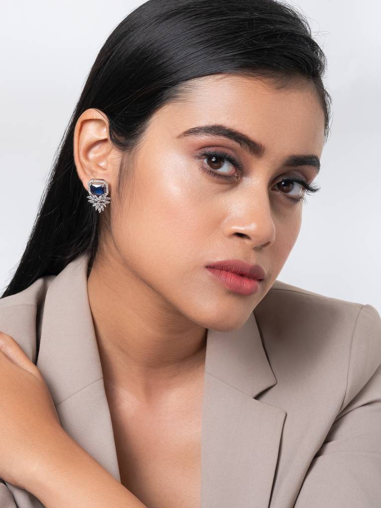 Square Marquis American Diamond Earring