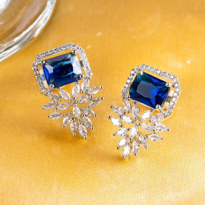 Square Marquis American Diamond Earring