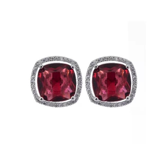 Square American Diamond Stud Earring