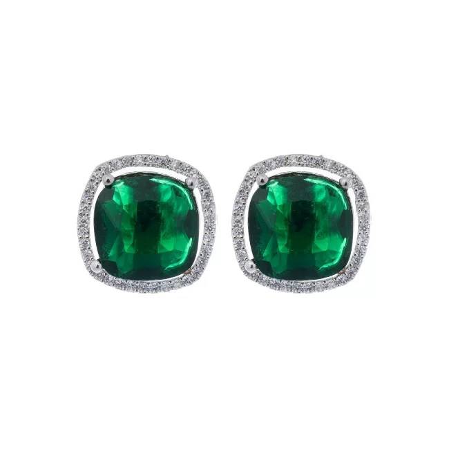 Square American Diamond Stud Earring