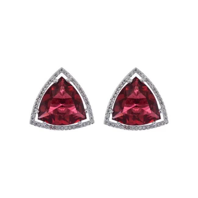 Triangle American Diamond Stud Earring