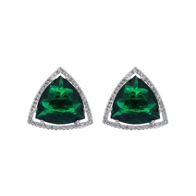 Triangle American Diamond Stud Earring