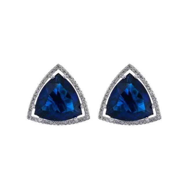 Triangle American Diamond Stud Earring