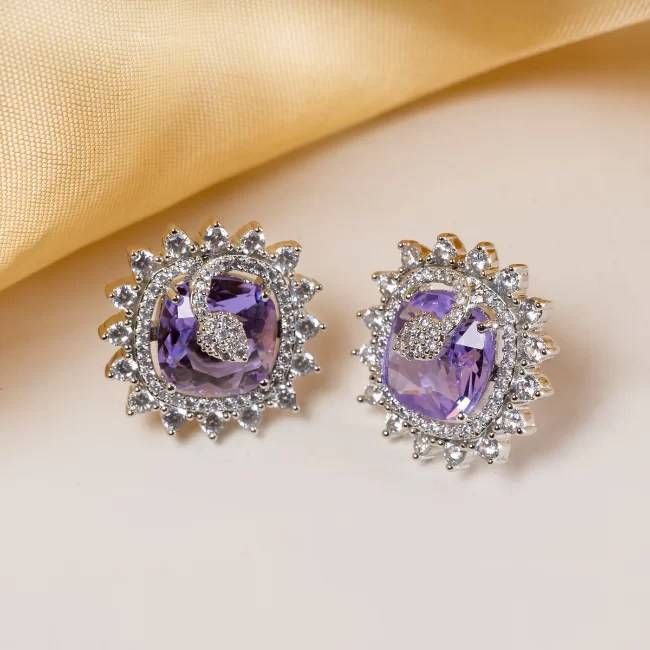 Crystal American Diamond Stud Earring