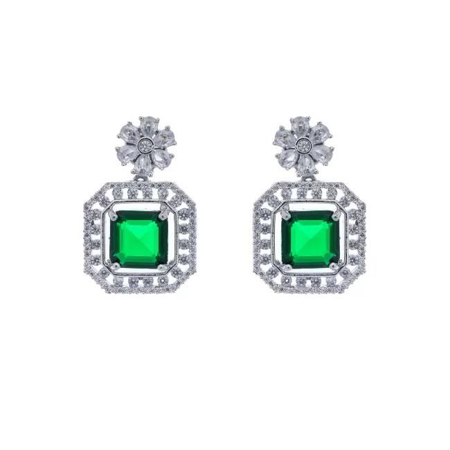 Eternal Drop Cz American Diamond Earrings