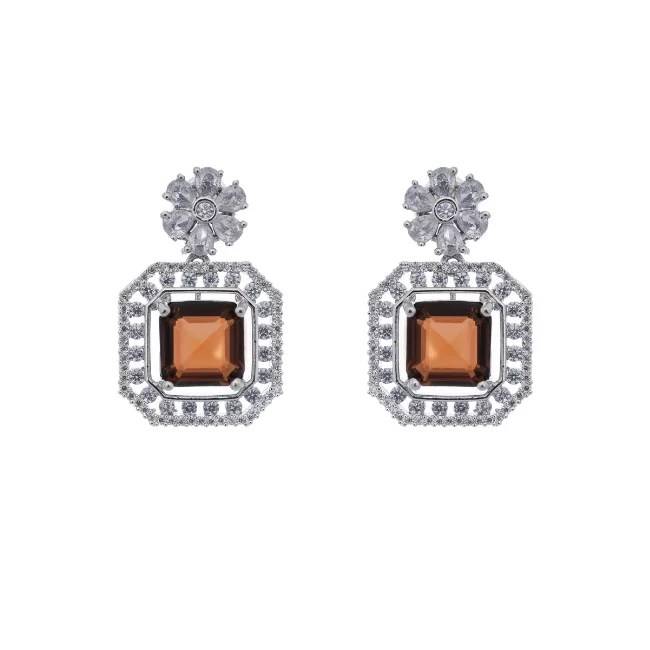 Eternal Drop Cz American Diamond Earrings
