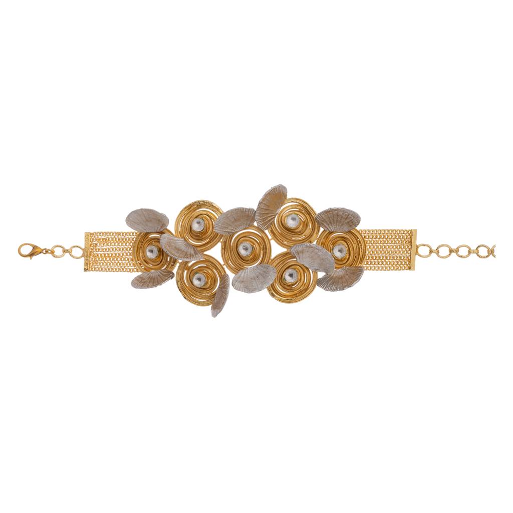 Dual Tone Handmade Contemporary Bracelet