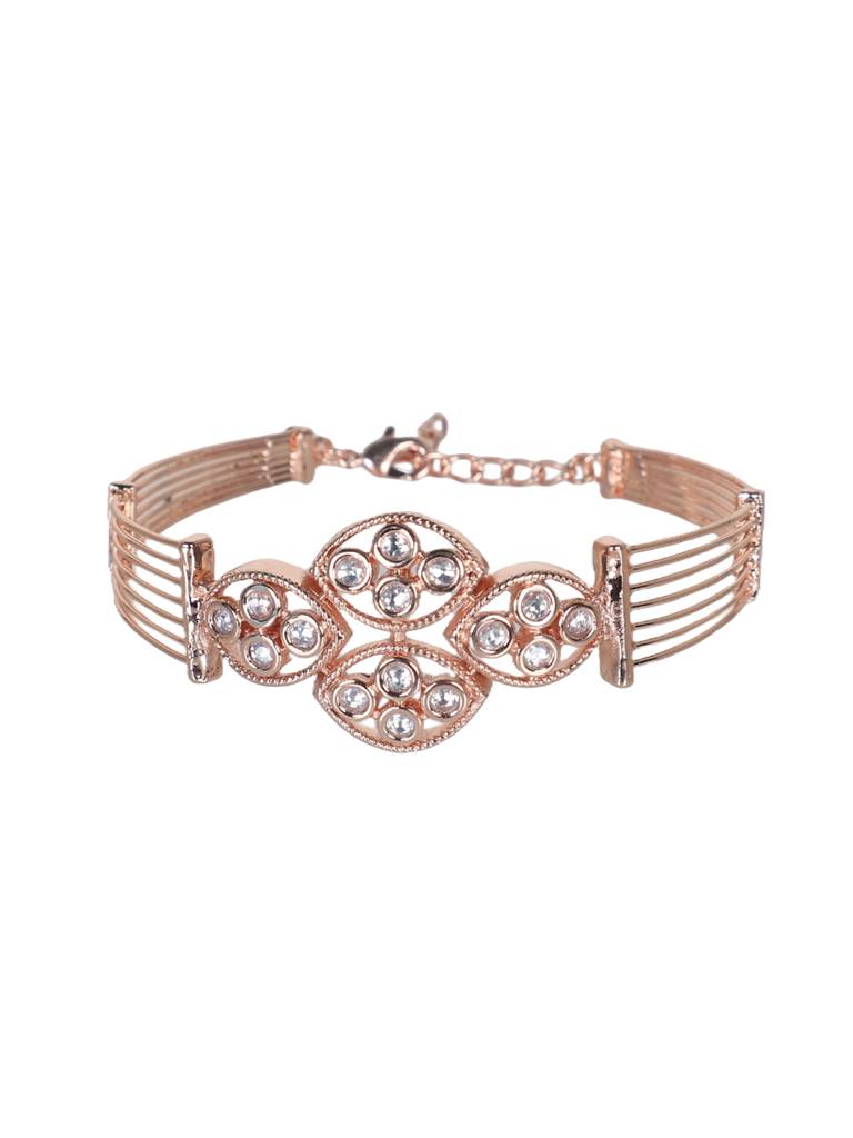 Firoza Rose Gold Plated Shaheen Bracelet : SHAHEENHANDCUFF1457