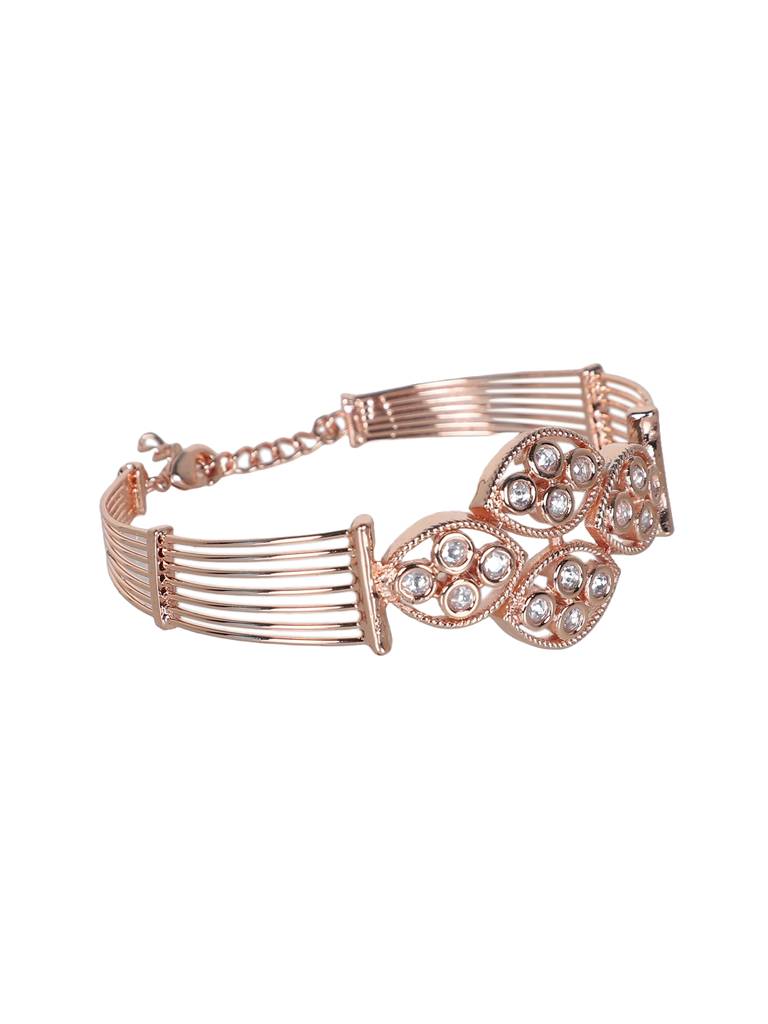 Firoza Rose Gold Plated Shaheen Bracelet : SHAHEENHANDCUFF1457