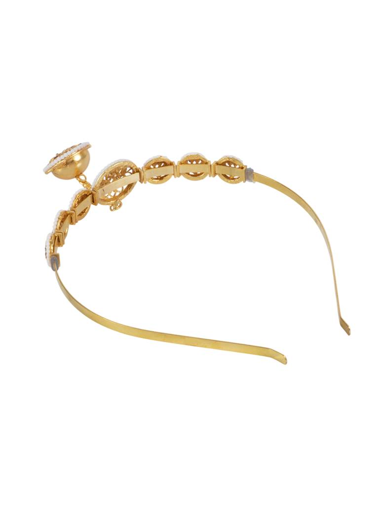 Firoza Mrig Joda Sheeshphool With Borla Hairband : SHEESHPHOOLBORLA1593