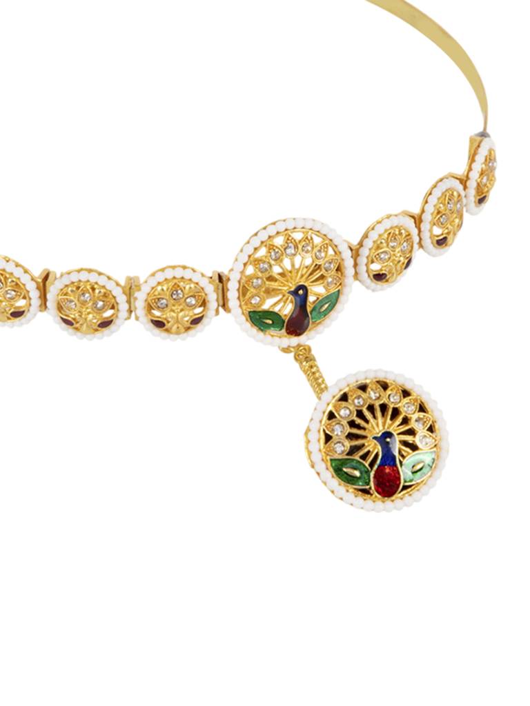 Firoza Baisa Sheeshphool With Borla Hairband : SHEESHPHOOLBORLA1594