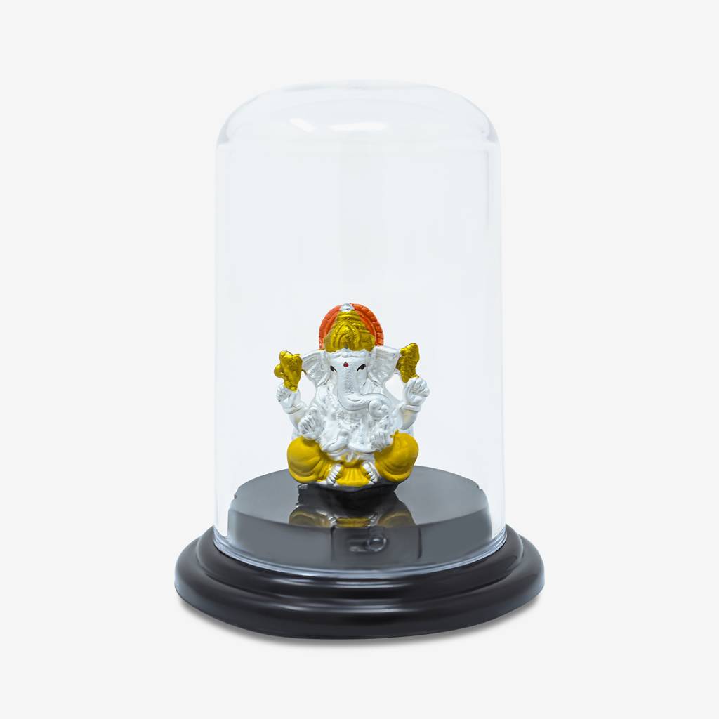 Touch925 999 Silver Ganesh Ji Devotee Presence Idol : SI19