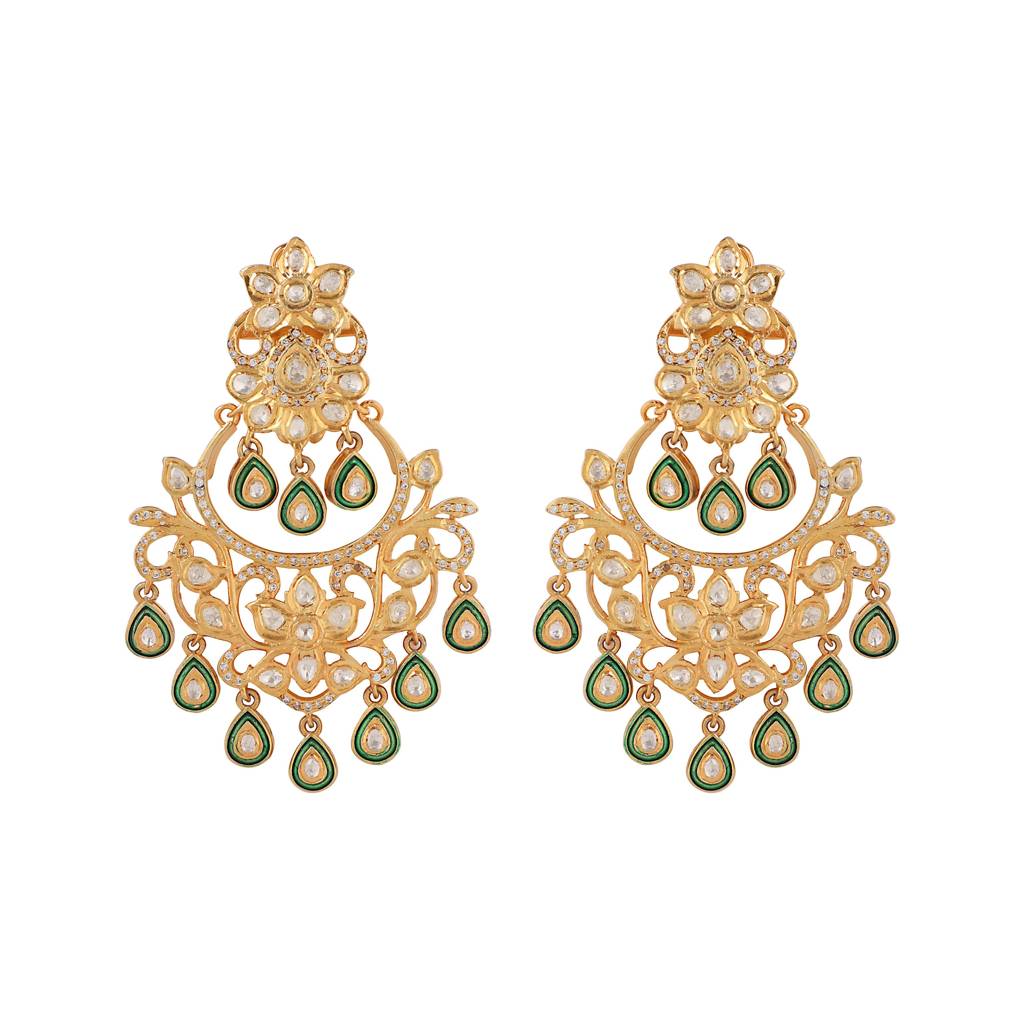 Moissanite Polki Earrings 6 : PJ65