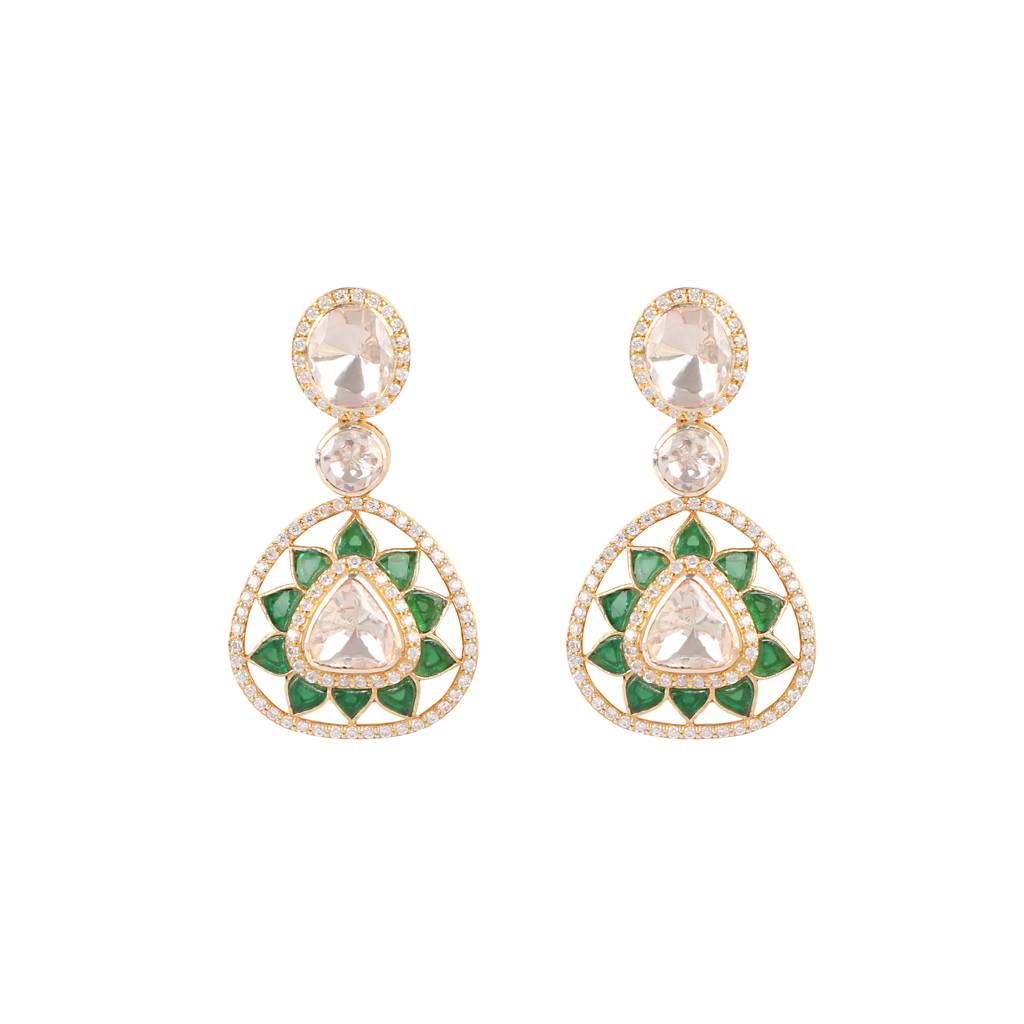 Moissanite Polki Earrings 3 : PJ58