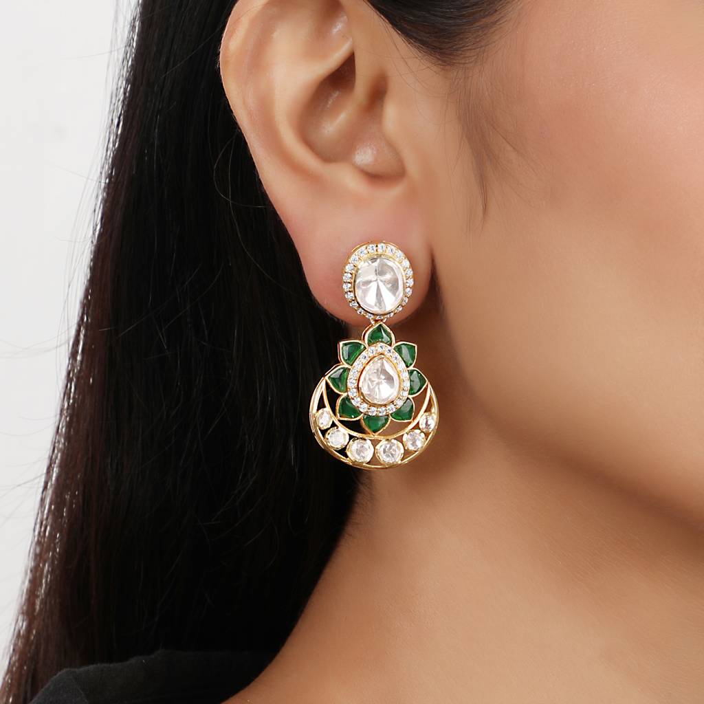 Moissanite Polki Earrings 7 : PJ68