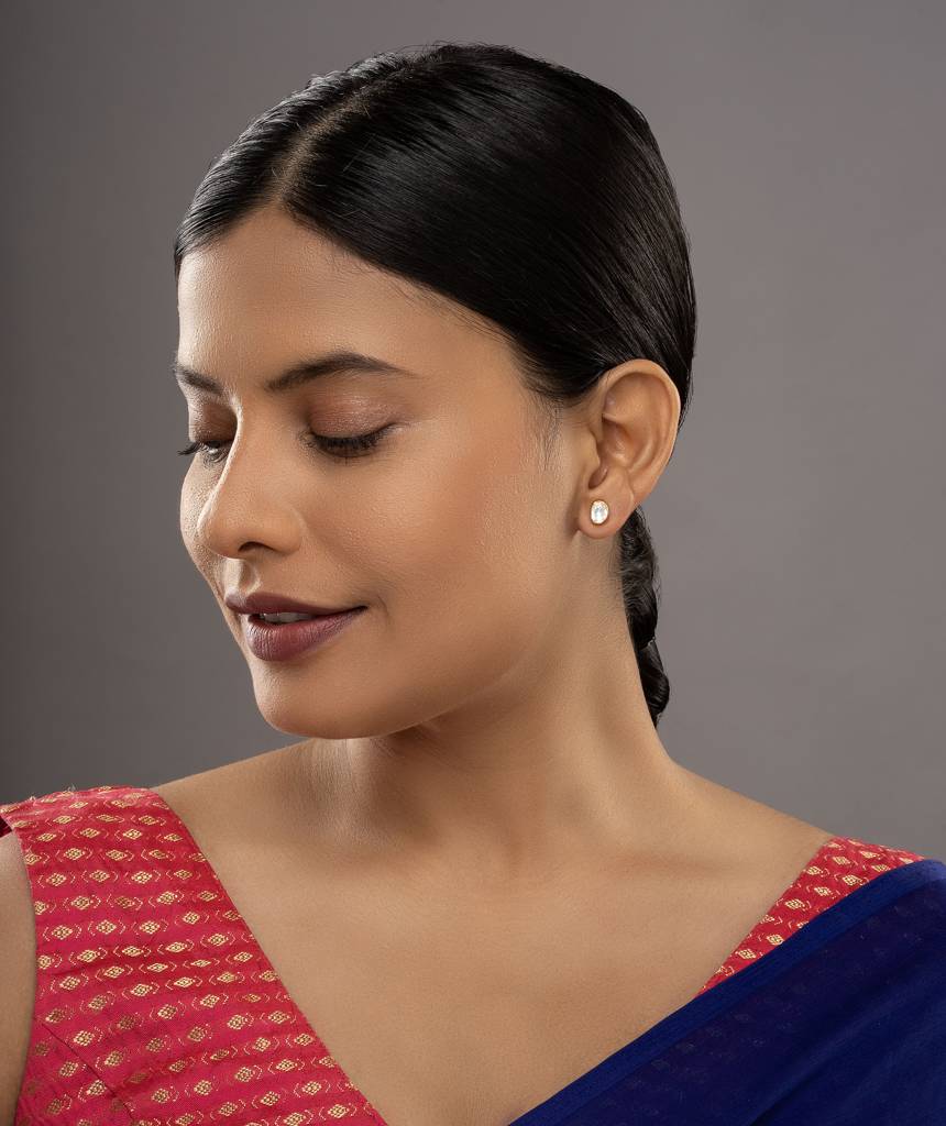 925 Silver Moissanite Polki Nyra Earrings : PJE20