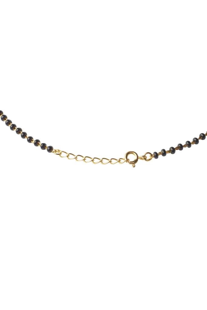 Double Line Black Beads Chain : CS94