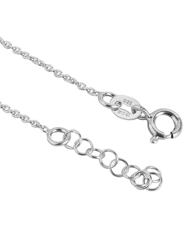 Carlton London 925 Sterling Silver Moon Rhodium Plated Adjustable Charm Anklet : SILA110