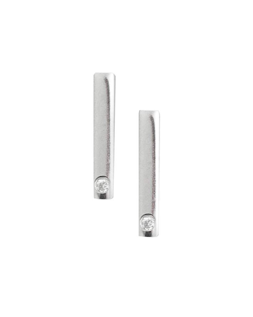 Carlton London Rhodium-Plated 925 Sterling Silver?Contemporary Studs : SILE141