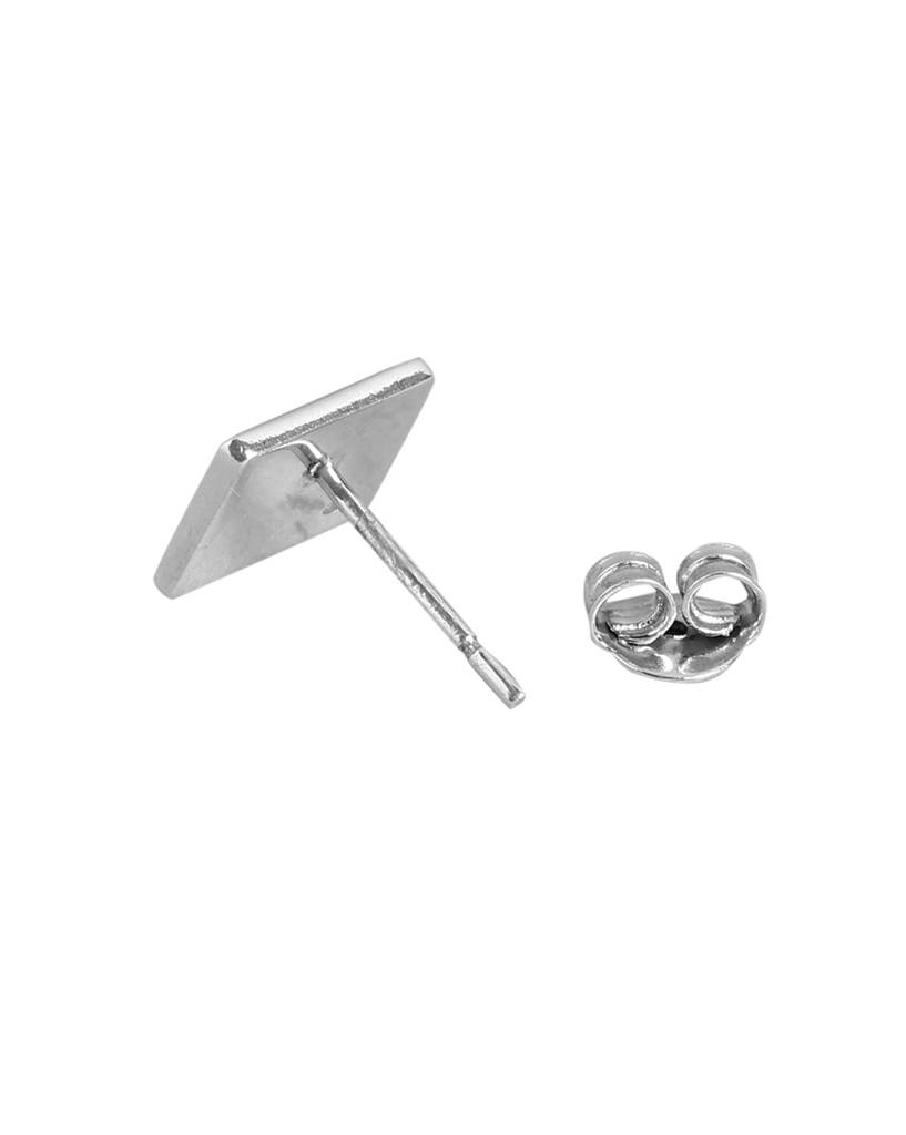 Carlton London Rhodium-Plated 925 Sterling Silver Cz Studs : SILE142