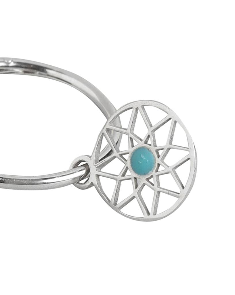 Carlton London Rhodium-Plated Circular 925 Sterling Silver Hoop Earrings : SILE168