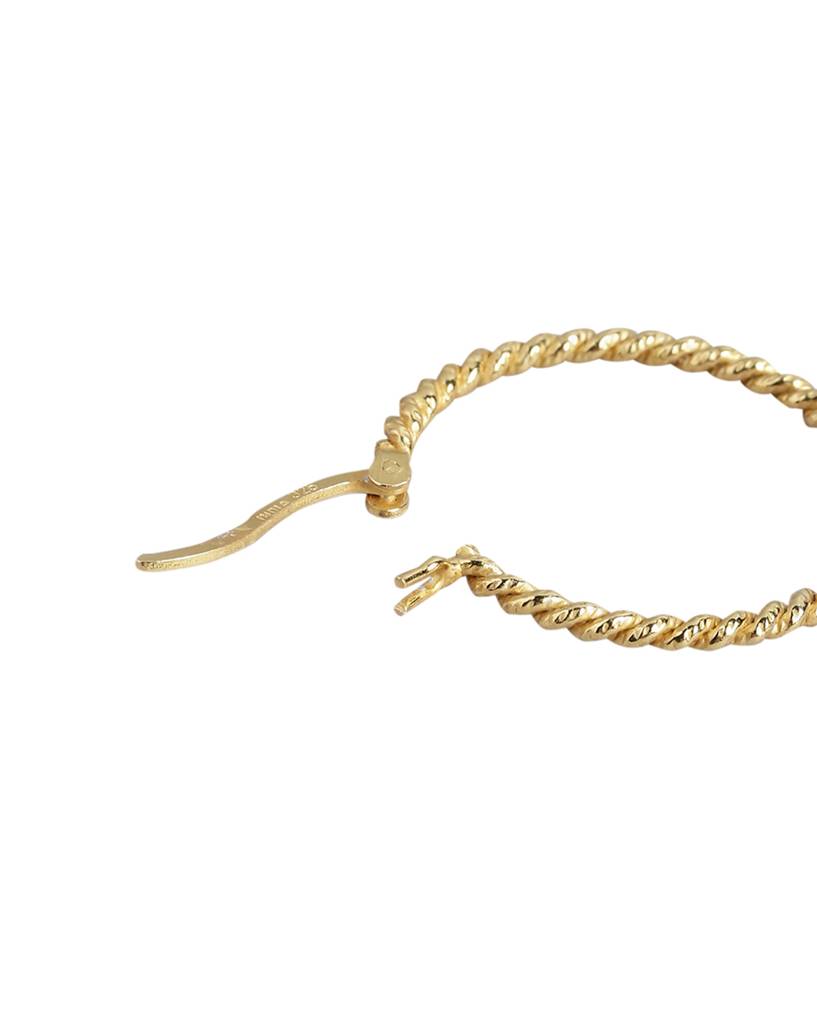 Carlton London 18Kt Gold-Plated 925 Sterling Silver Circular Hoop Earrings : SILE171